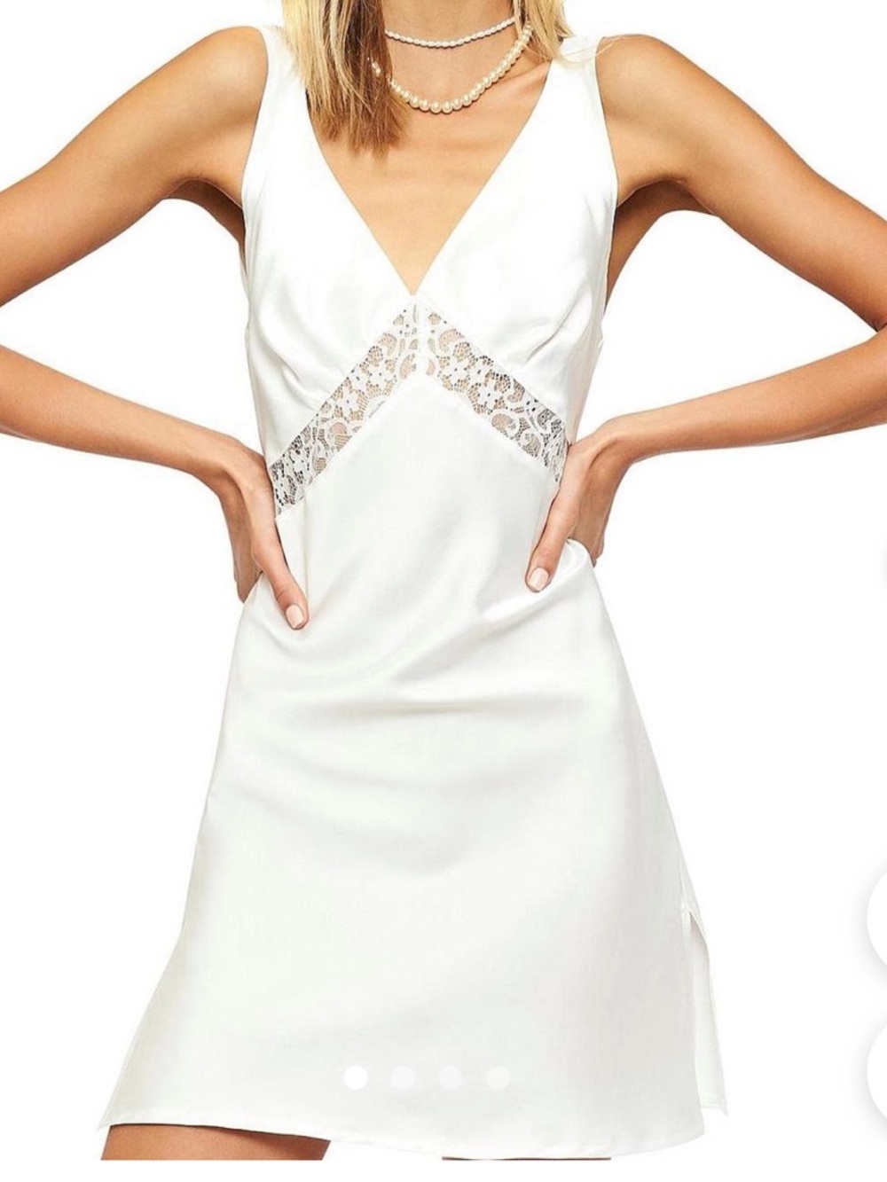 Lioness Silk Mini Dress White